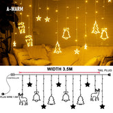 LED Christmas Holiday Light Wedding Decoration Garland Bedroom Room Decor String Lights Star Curtain Lamp Outdoor Garden Lamp